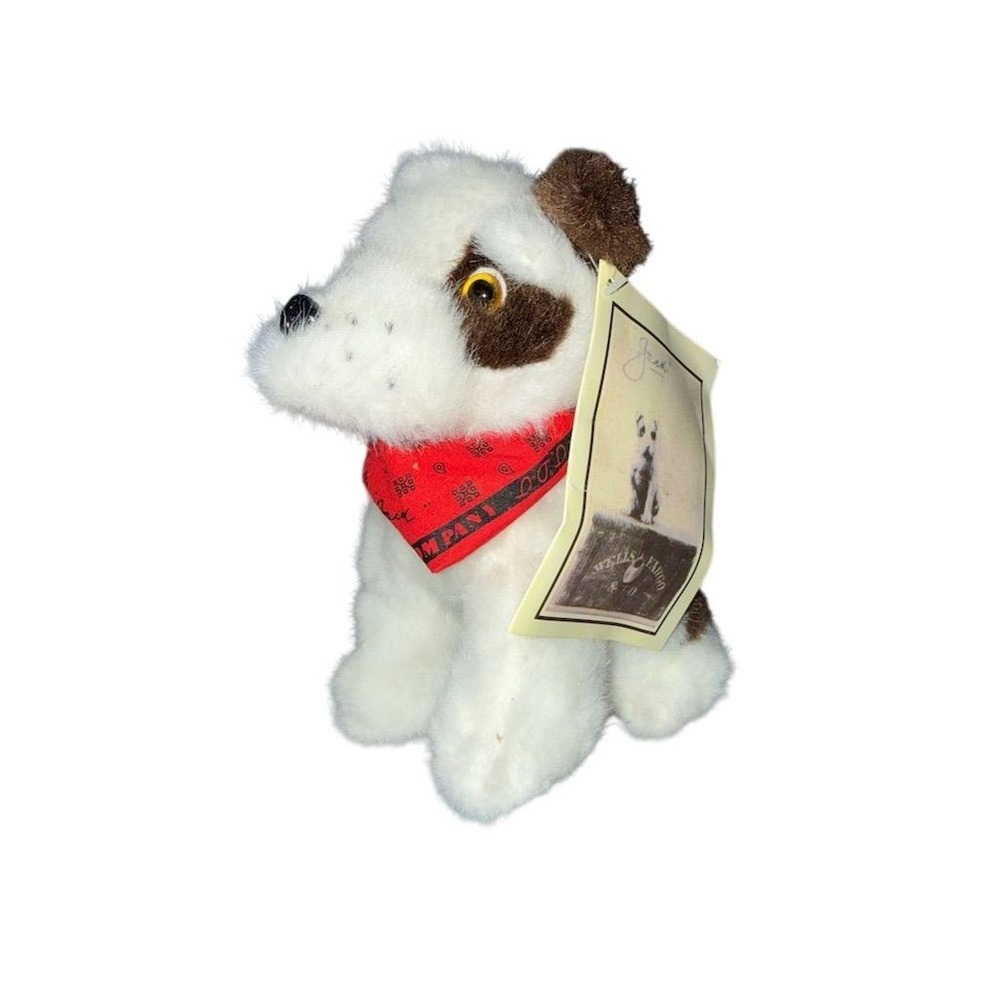 Wells Fargo Jack Russell Terrier Plush Dog Retired Small 8" Toy NWT‎ collectible